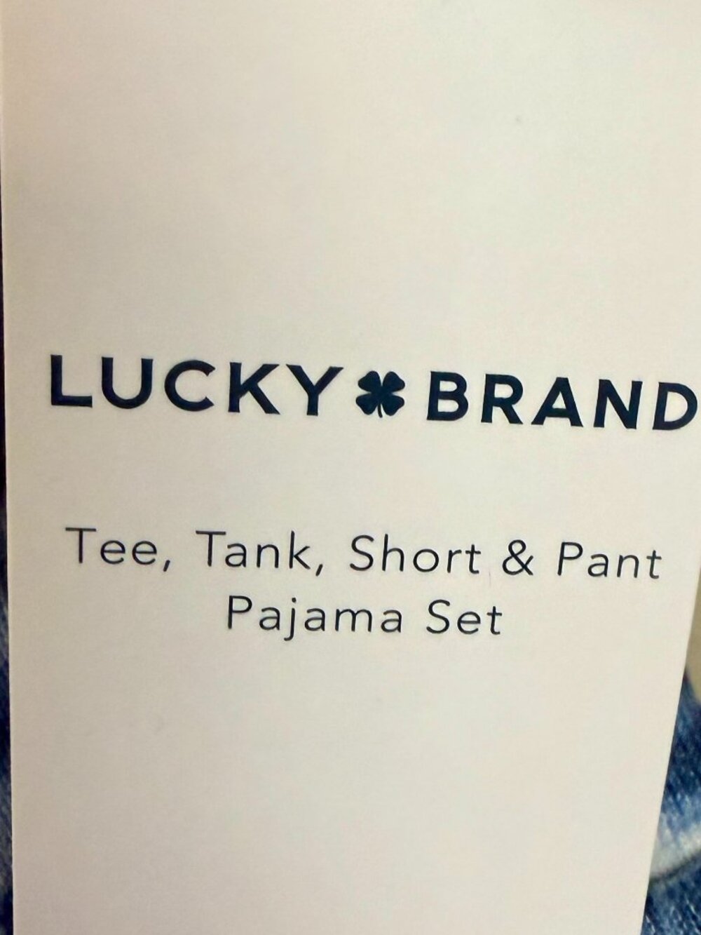 Lucky Brand Women's 4 Piece Tee, Tank, Short & Pants Pajama Set Size S Blue NEW - Picture 2 of 6